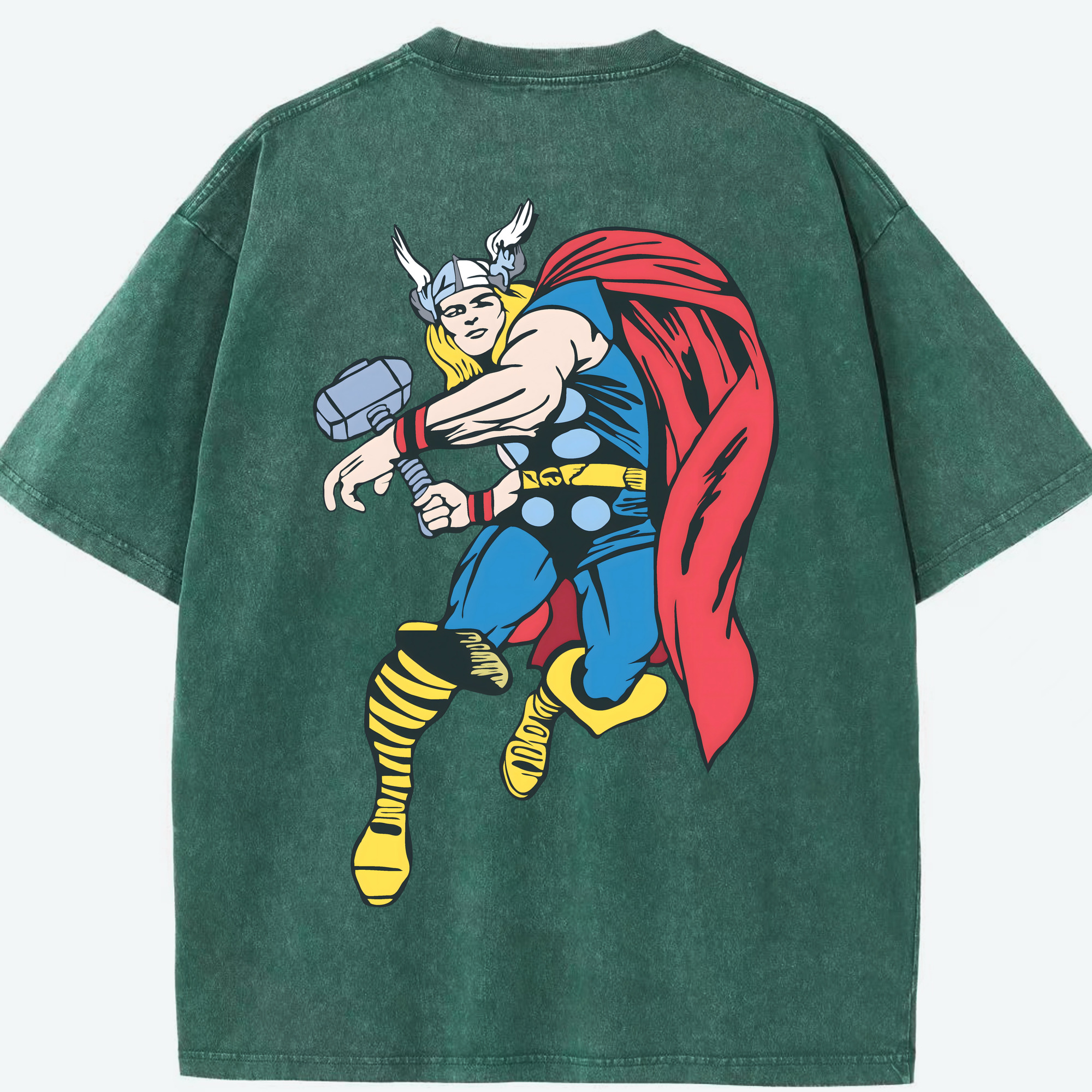 （画像用） アベンジャーズ The Avengers 綿100% ヴィンテージ風 半袖Tシャツ（背面プリント）